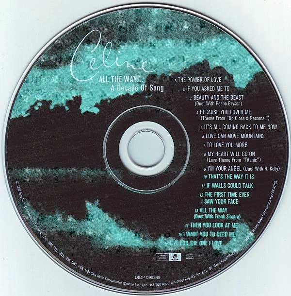Celine Dion  All the Way... A Decade of Song : CD